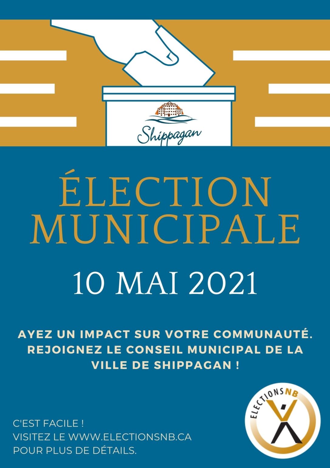 Élections municipales du 10 mai 2021 Municipalité de Shippagan